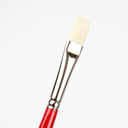 White Smoke Art Spectrum Brush Series 1000 Interlocked Hog Bristle - Bright Size - 8 Paint Brushes