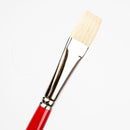 White Smoke Art Spectrum Brush Series 1000 Interlocked Hog Bristle - Bright Size - 10 Paint Brushes