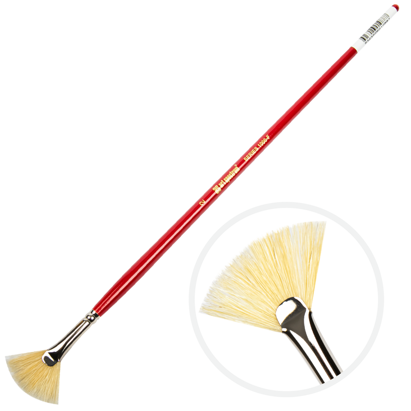 Brown Art Spectrum Brush Series 1000 Interlocked Hog Bristle - Fan Size - 2 Paint Brushes