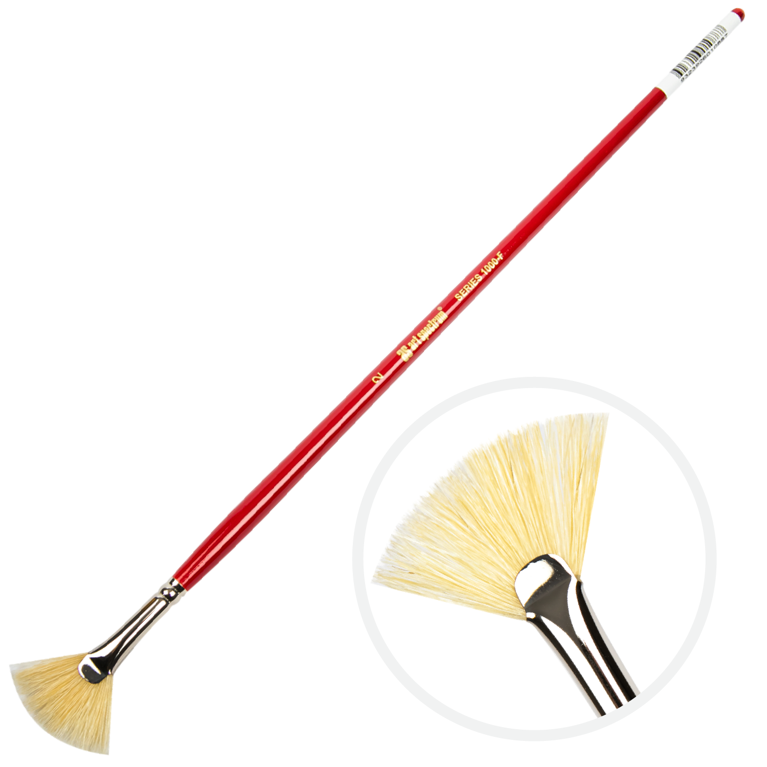 Brown Art Spectrum Brush Series 1000 Interlocked Hog Bristle - Fan Size - 2 Paint Brushes