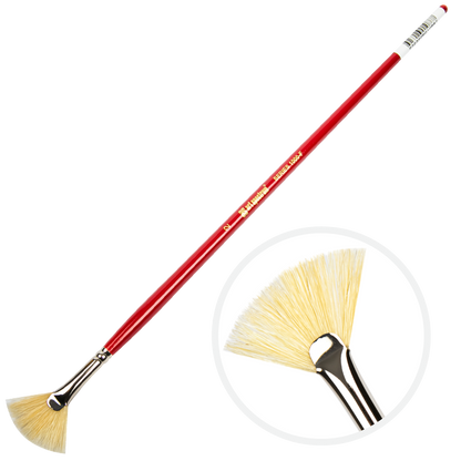 Brown Art Spectrum Brush Series 1000 Interlocked Hog Bristle - Fan Size - 2 Paint Brushes