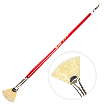 Bisque Art Spectrum Brush Series 1000 Interlocked Hog Bristle - Fan Size - 4 Paint Brushes