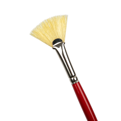 Saddle Brown Art Spectrum Brush Series 1000 Interlocked Hog Bristle - Fan Size - 4 Paint Brushes