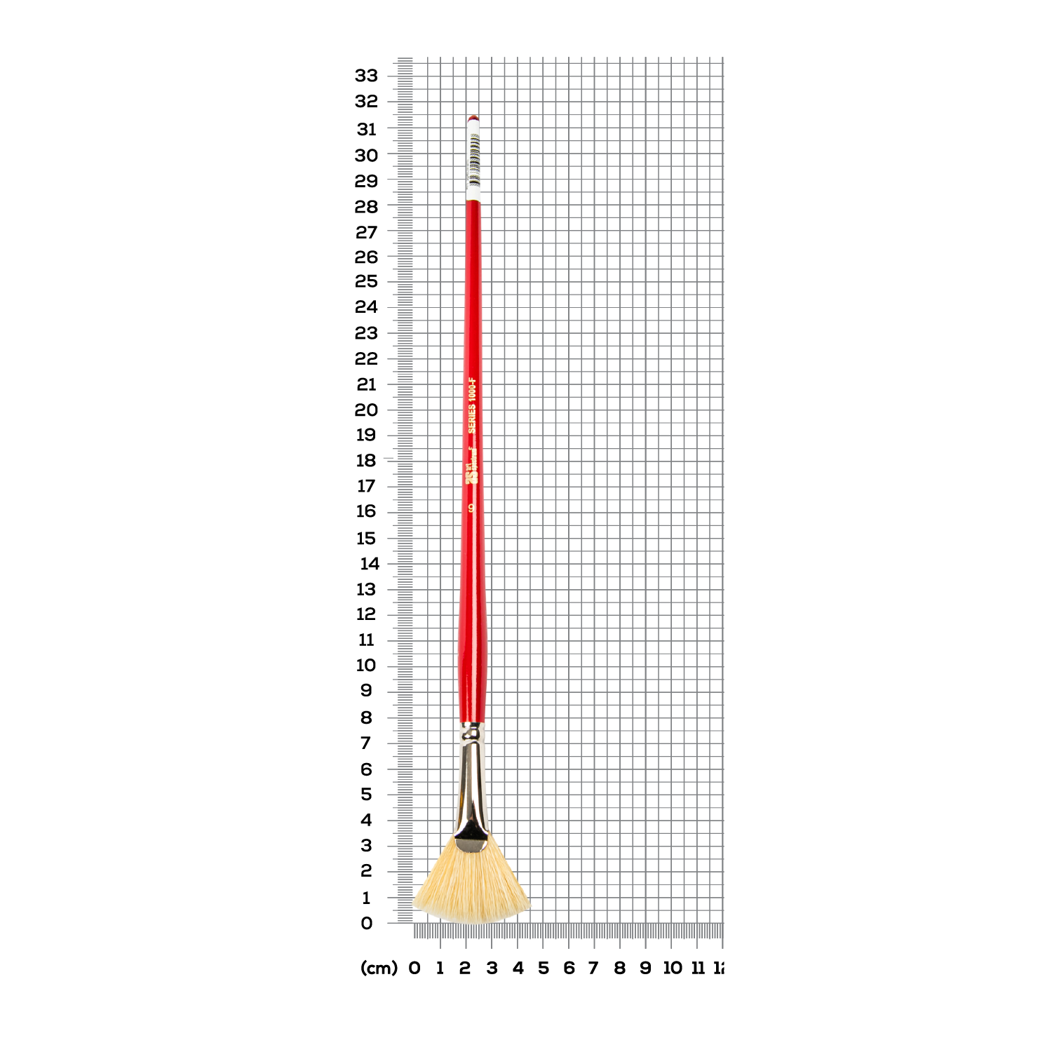 Light Slate Gray Art Spectrum Brush Series 1000 Interlocked Hog Bristle - Fan Size - 6 Paint Brushes