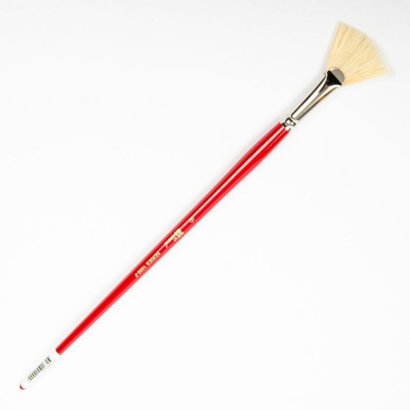 White Smoke Art Spectrum Brush Series 1000 Interlocked Hog Bristle - Fan Size - 6 Paint Brushes