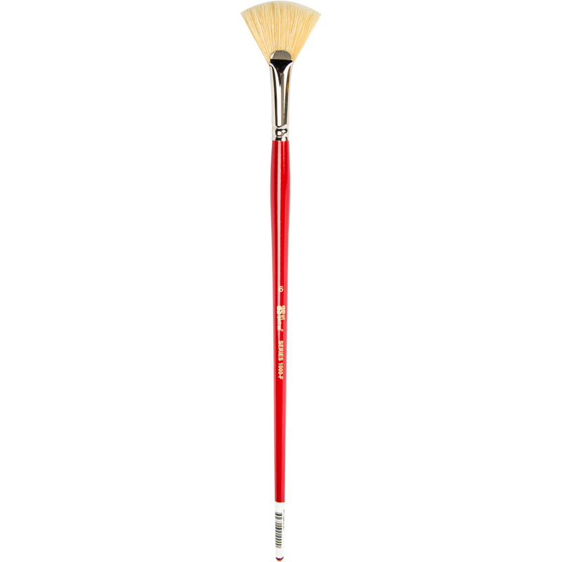 Wheat Art Spectrum Brush Series 1000 Interlocked Hog Bristle - Fan Size - 6 Paint Brushes