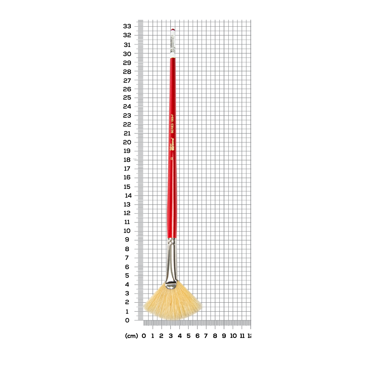 Dark Gray Art Spectrum Brush Series 1000 Interlocked Hog Bristle - Fan Size - 8 Paint Brushes