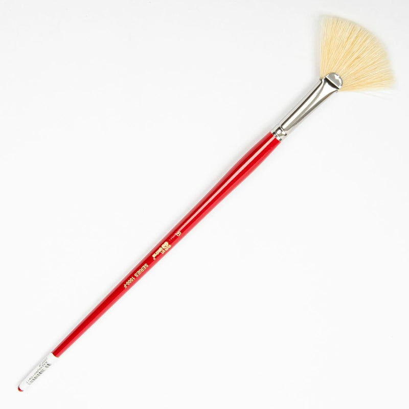 White Smoke Art Spectrum Brush Series 1000 Interlocked Hog Bristle - Fan Size - 8 Paint Brushes