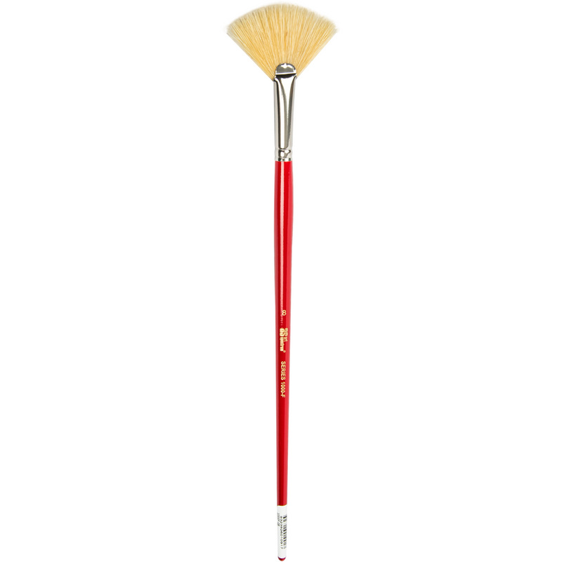 Firebrick Art Spectrum Brush Series 1000 Interlocked Hog Bristle - Fan Size - 8 Paint Brushes