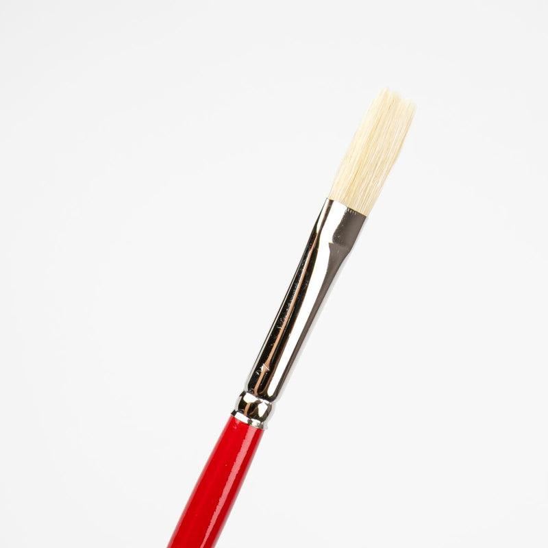 White Smoke Art Spectrum Brush Series 1000 Interlocked Hog Bristle - Flat Size - 6 Paint Brushes