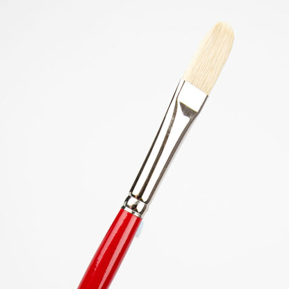 White Smoke Art Spectrum Brush Series 1000 Interlocked Hog Bristle - Flat Size - 8 Paint Brushes