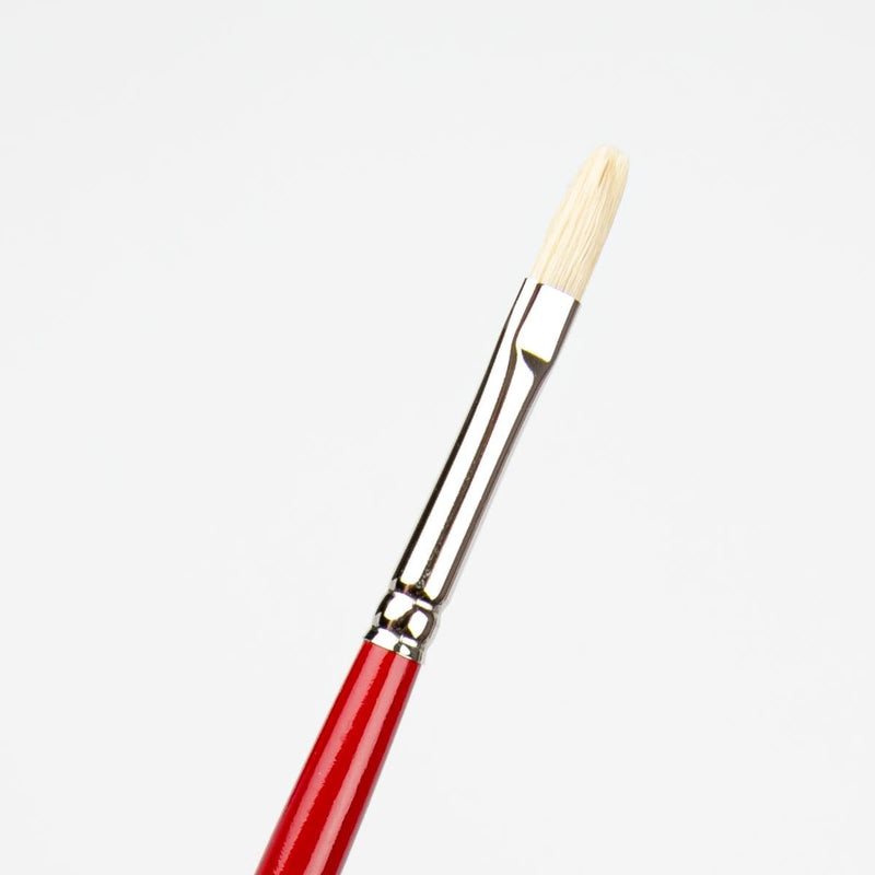 White Smoke Art Spectrum Brush Series 1000 Interlocked Hog Bristle - Filbert Size - 2 Paint Brushes