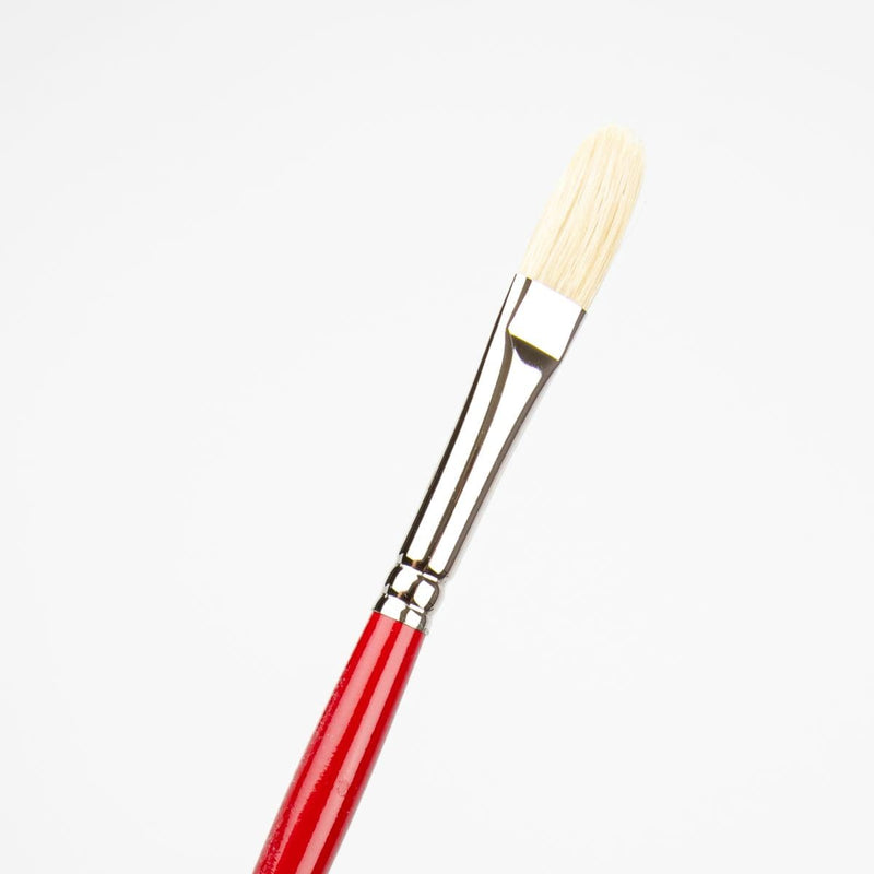 White Smoke Art Spectrum Brush Series 1000 Interlocked Hog Bristle - Filbert Size - 6 Paint Brushes