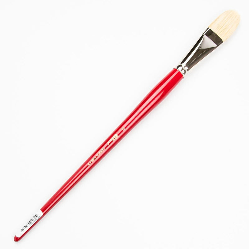 White Smoke Art Spectrum Brush Series 1000 Interlocked Hog Bristle - Filbert Size - 12 Paint Brushes