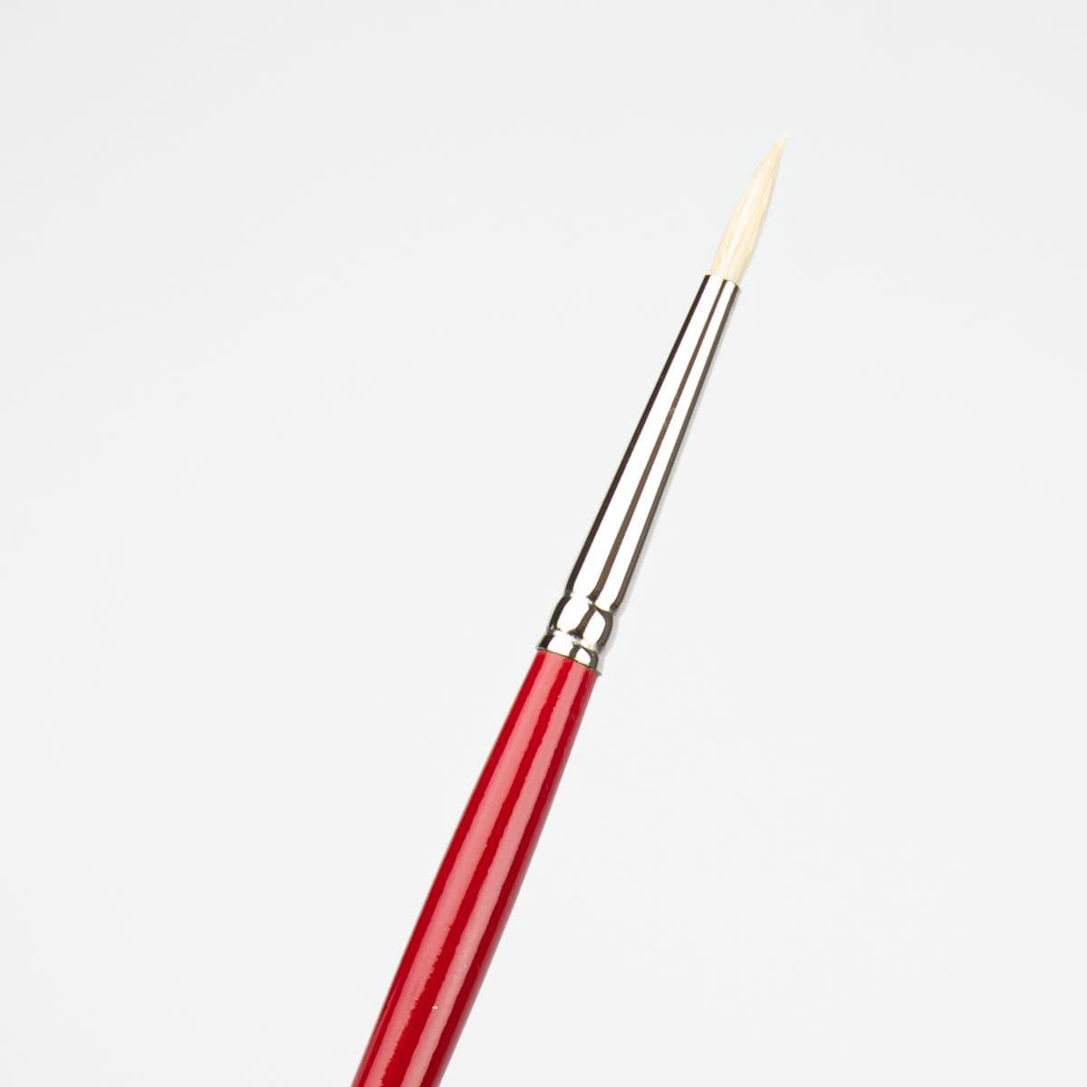 White Smoke Art Spectrum Brush Series 1000 Interlocked Hog Bristle - Round Size - 2 Paint Brushes