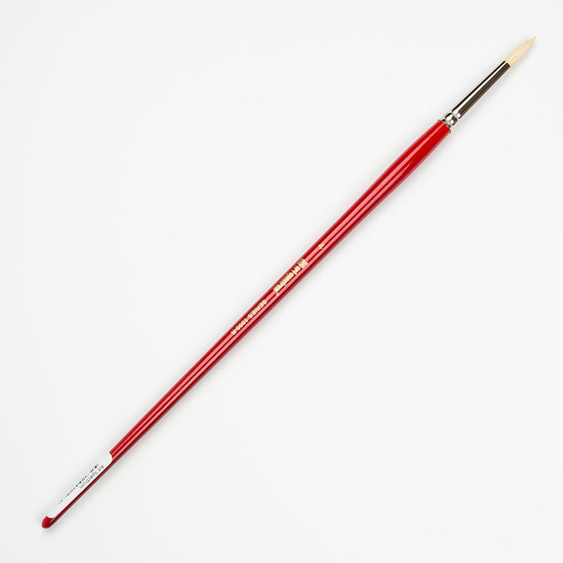 White Smoke Art Spectrum Brush Series 1000 Interlocked Hog Bristle - Round Size - 4 Paint Brushes