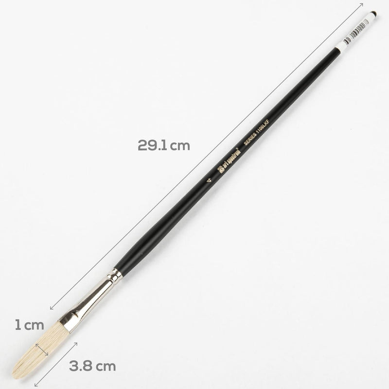 White Smoke Art Spectrum Brush Series 1100 Interlocked Hog Bristle - Long Filbert Size - 4 Paint Brushes