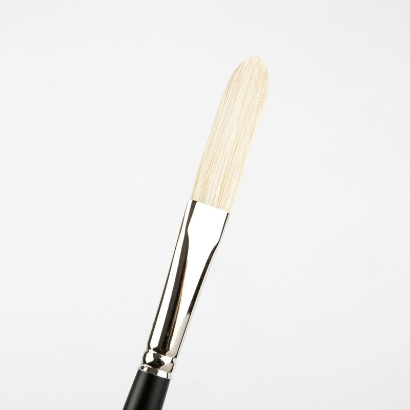 White Smoke Art Spectrum Brush Series 1100 Interlocked Hog Bristle - Long Filbert Size - 8 Paint Brushes