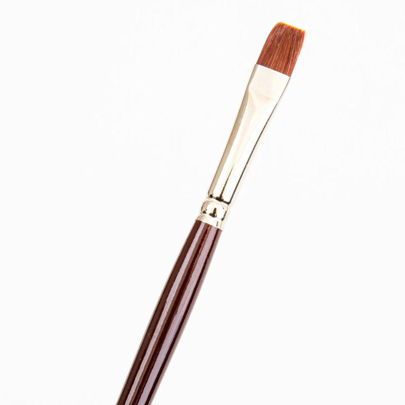 Saddle Brown Art Spectrum Brush Synthetic Blend - Bright Size - 4 Paint Brushes