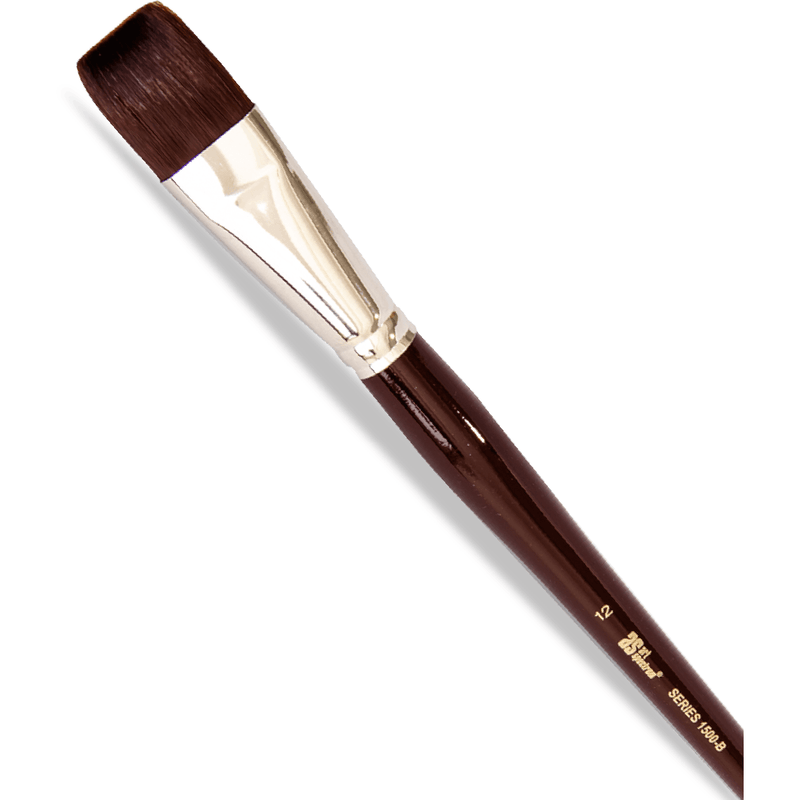 Light Gray Art Spectrum Brush Synthetic Blend - Bright Size - 12 Paint Brushes