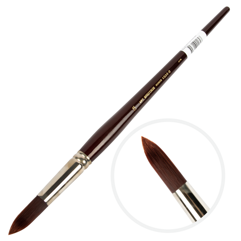 Antique White Art Spectrum Brush Synthetic Blend - Round Size - 12 Paint Brushes