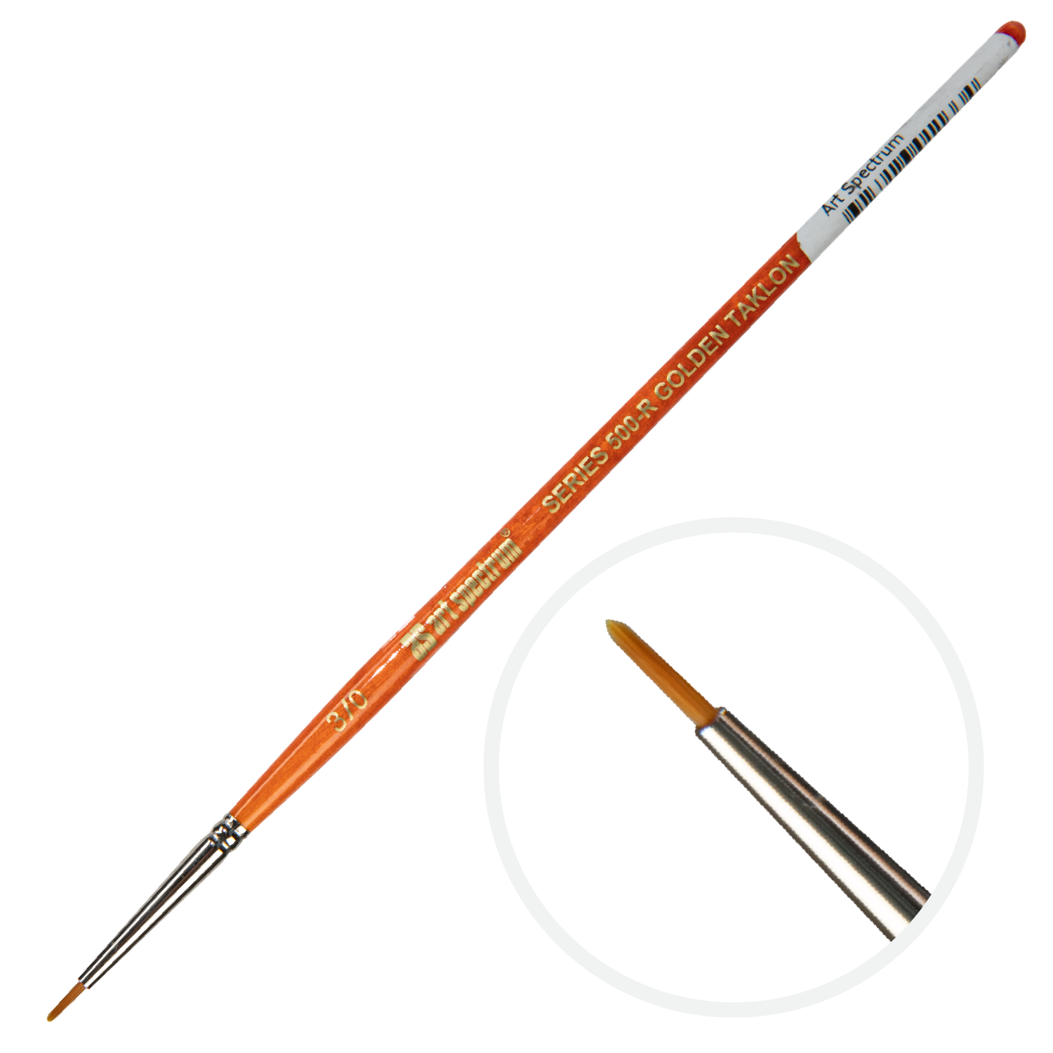 Antique White Art Spectrum Brush Series 500 Imitation Golden Sable - Round Size - 000 Paint Brushes