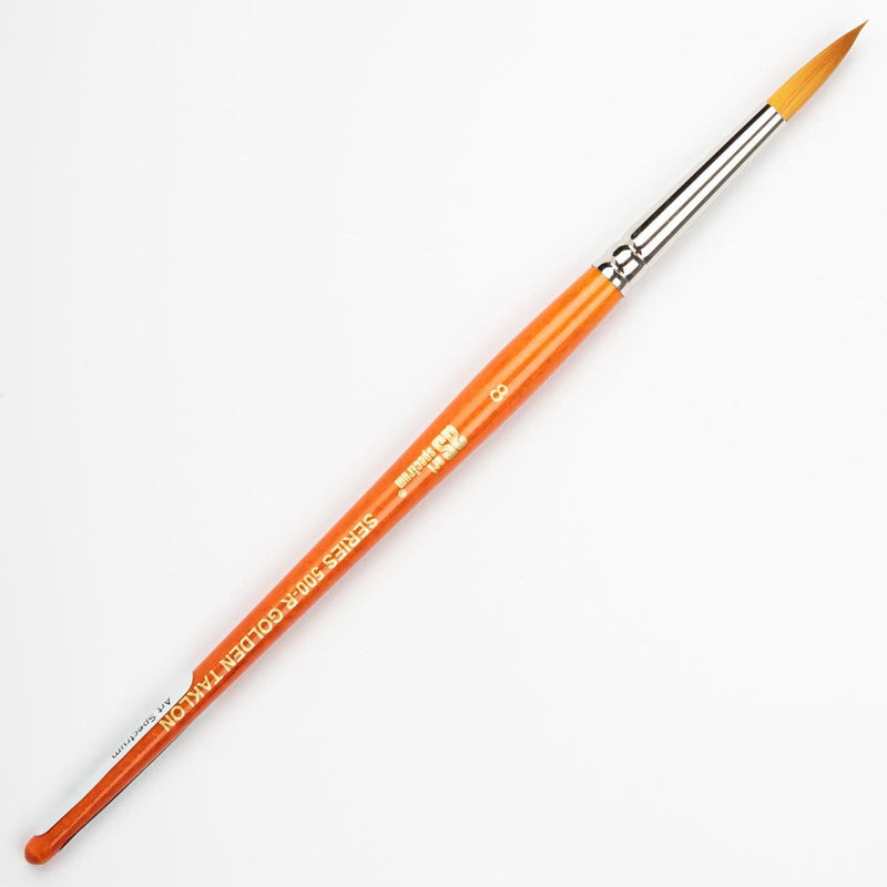 White Smoke Art Spectrum Brush Series 500 Imitation Golden Sable - Round Size - 8 Paint Brushes