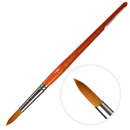 Sienna Art Spectrum Brush Series 500 Imitation Golden Sable - Round Size - 10 Paint Brushes