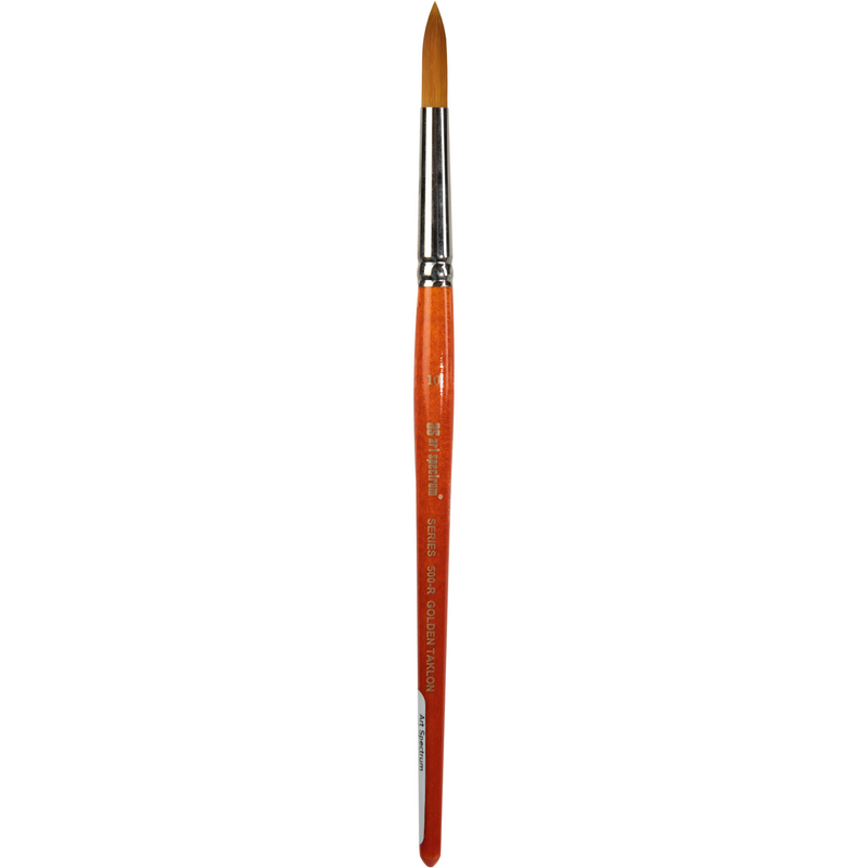 Sienna Art Spectrum Brush Series 500 Imitation Golden Sable - Round Size - 10 Paint Brushes