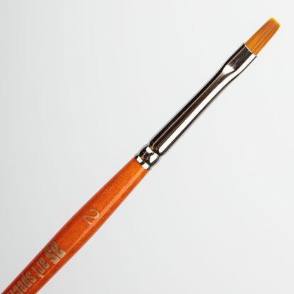 Lavender Art Spectrum Brush Series 700 Imitation Golden Sable - Flat Size - 2 Paint Brushes