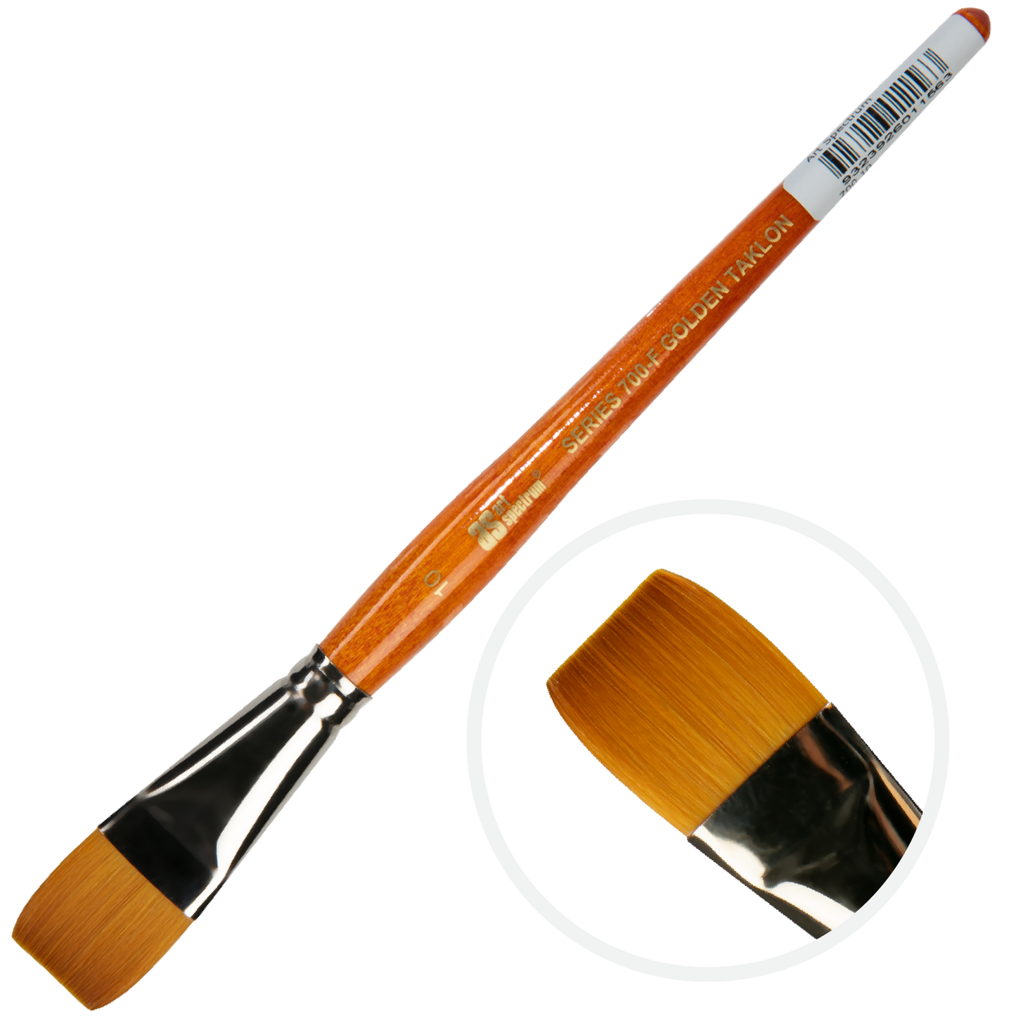 Chocolate Art Spectrum Brush Series 700 Imitation Golden Sable - Flat Size - 10 Paint Brushes