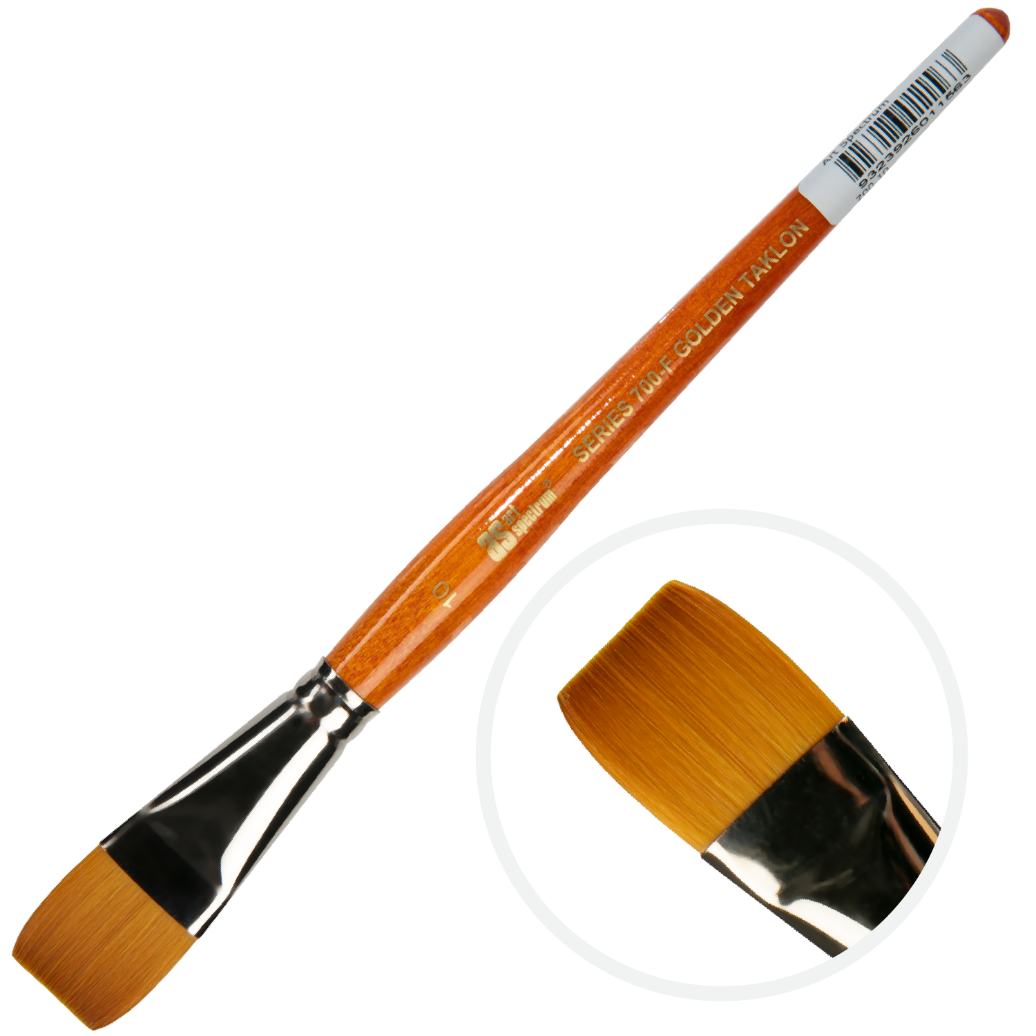 Chocolate Art Spectrum Brush Series 700 Imitation Golden Sable - Flat Size - 10 Paint Brushes