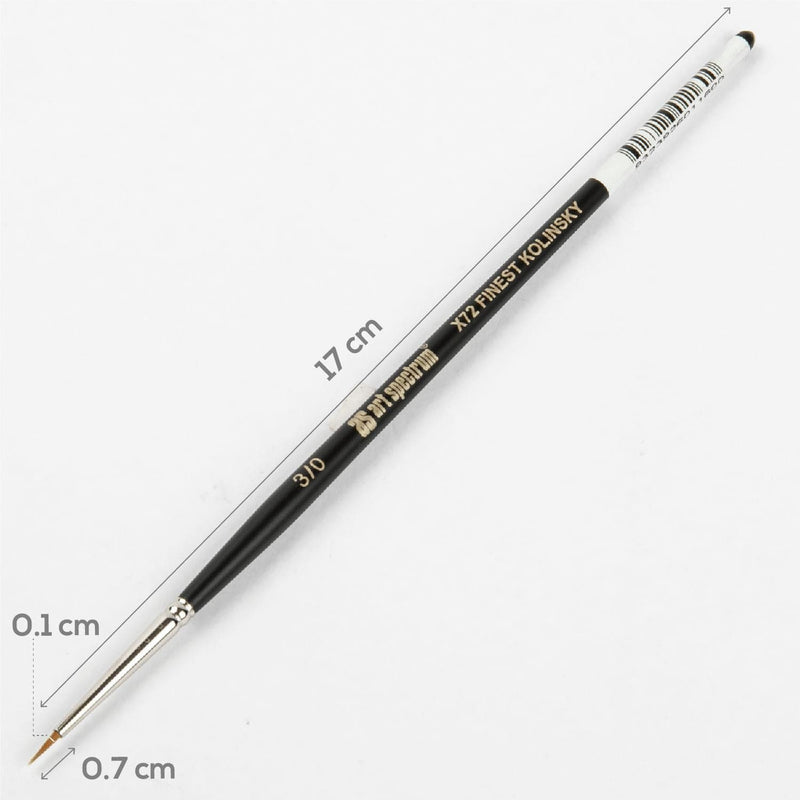 White Smoke Art Spectrum Brush Series 72 Kolinsky Sable Size - 000 Paint Brushes