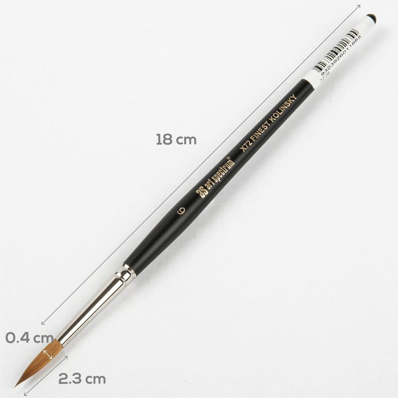 White Smoke Art Spectrum Brush Series 72 Kolinsky Sable Size - 6 Paint Brushes