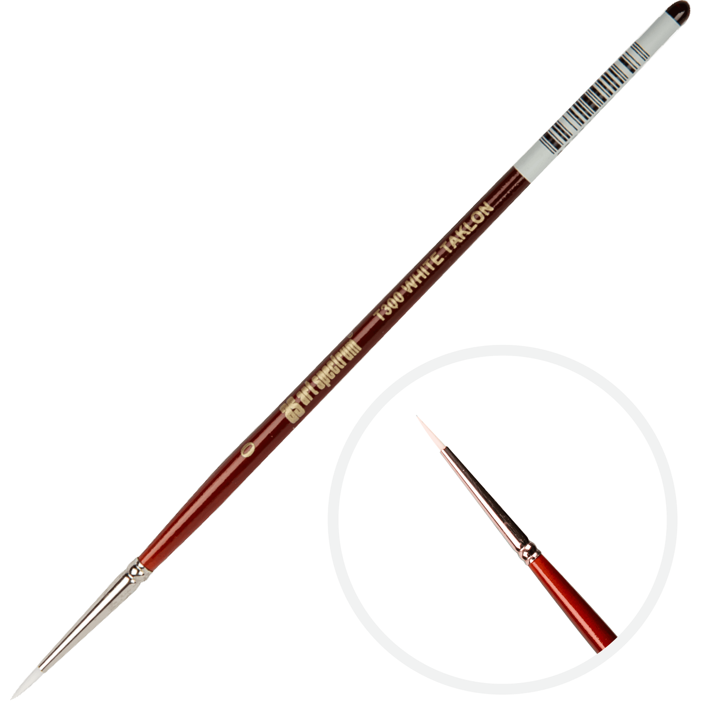 Saddle Brown Art Spectrum Brush Series T300 White Taklon - Round Size - 0 Paint Brushes