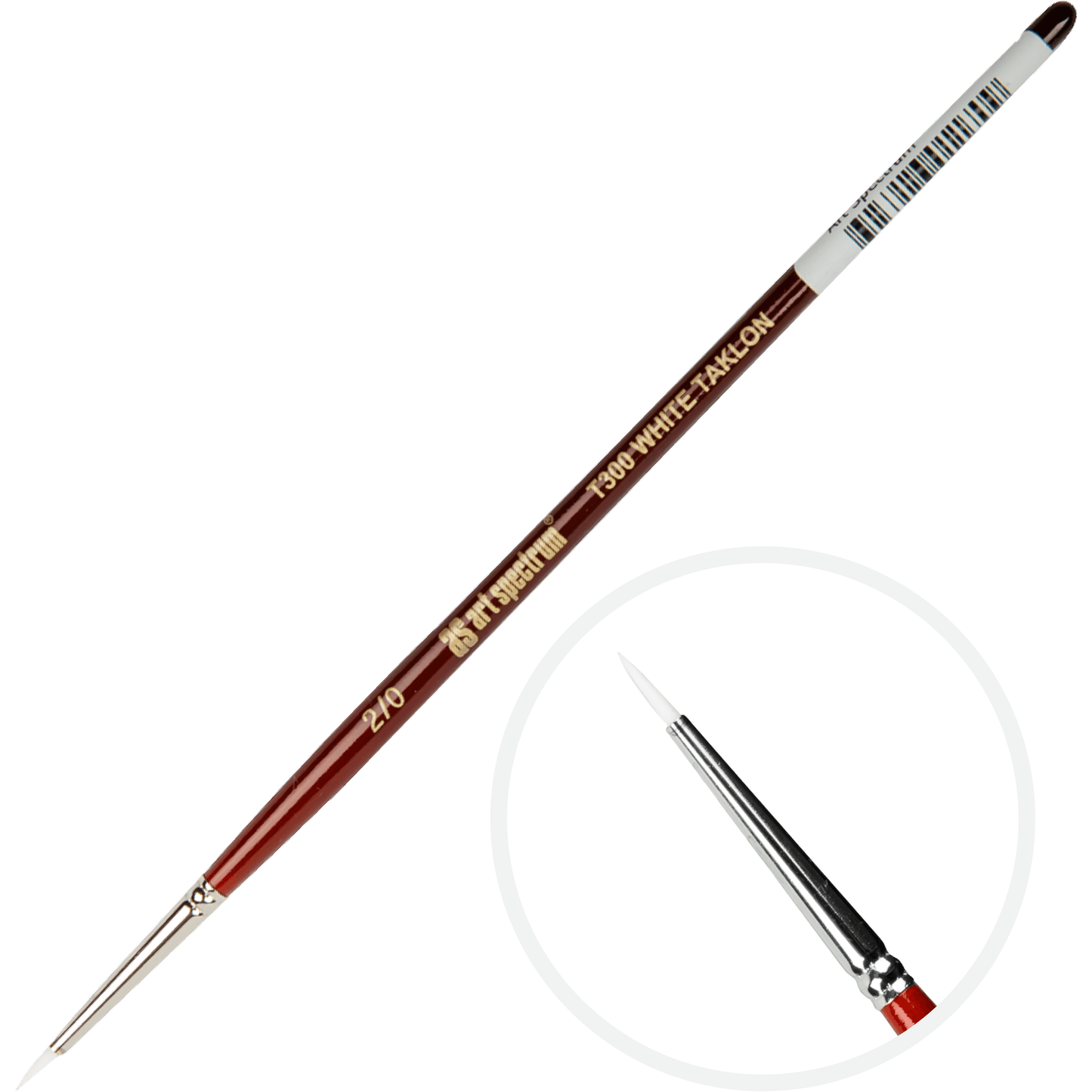 Light Gray Art Spectrum Brush Series T300 White Taklon - Round Size - 00 Paint Brushes