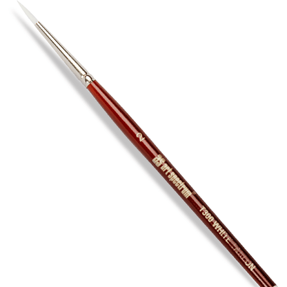 Saddle Brown Art Spectrum Brush Series T300 White Taklon - Round Size - 2 Paint Brushes