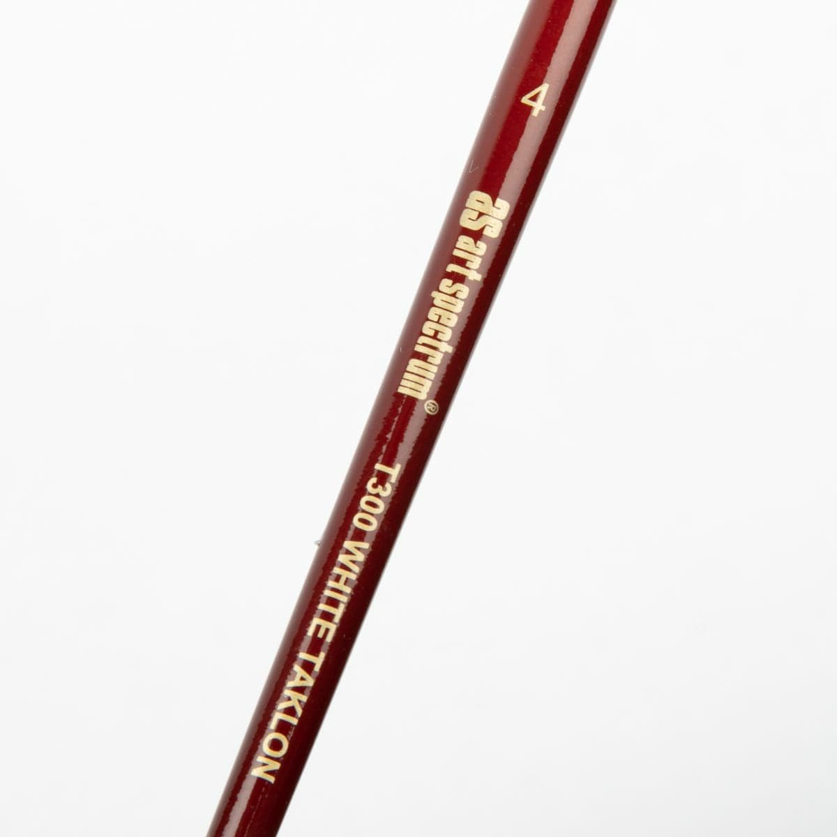White Smoke Art Spectrum Brush Series T300 White Taklon - Round Size - 4 Paint Brushes