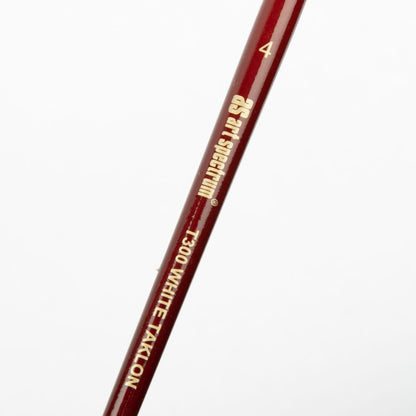 White Smoke Art Spectrum Brush Series T300 White Taklon - Round Size - 4 Paint Brushes