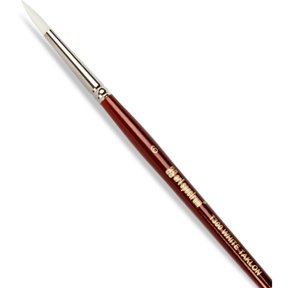 Saddle Brown Art Spectrum Brush Series T300 White Taklon - Round Size - 6 Paint Brushes