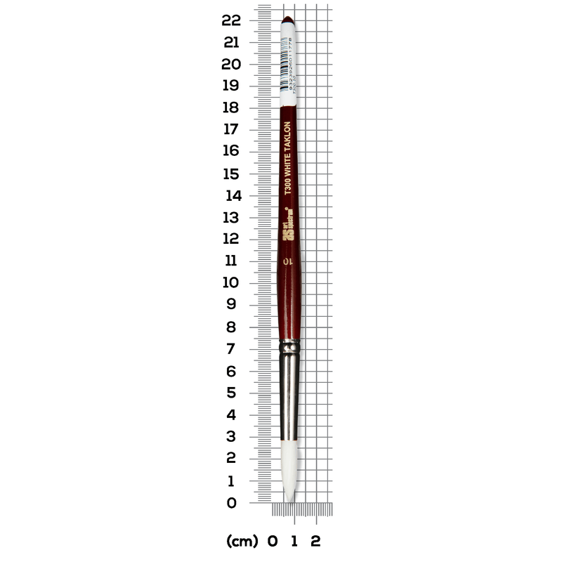 Light Slate Gray Art Spectrum Brush Series T300 White Taklon - Round Size - 10 Paint Brushes