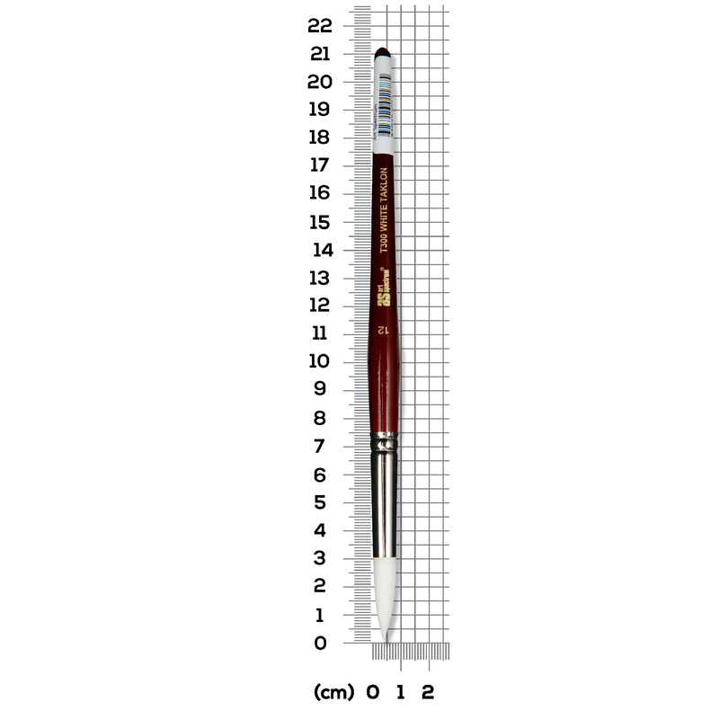 Light Slate Gray Art Spectrum Brush Series T300 White Taklon - Round Size - 12 Paint Brushes