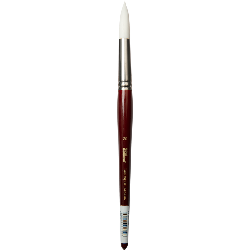 Dark Slate Gray Art Spectrum Brush Series T300 White Taklon - Round Size - 20 Paint Brushes