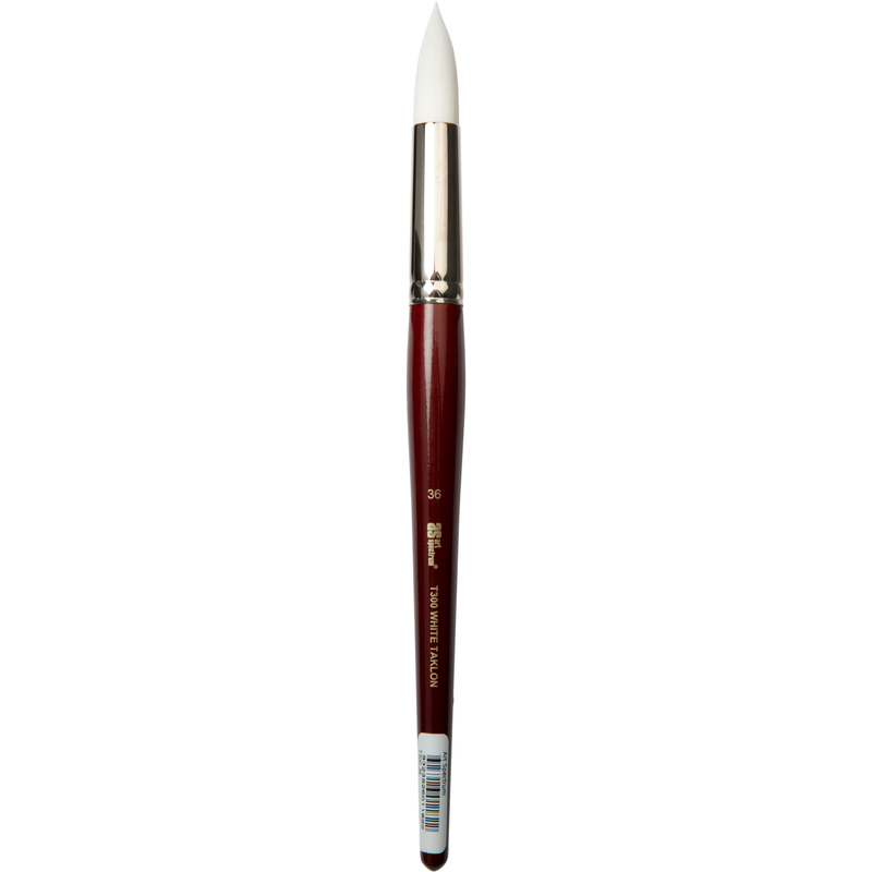 Dark Slate Gray Art Spectrum Brush Series T300 White Taklon - Round Size - 36 Paint Brushes