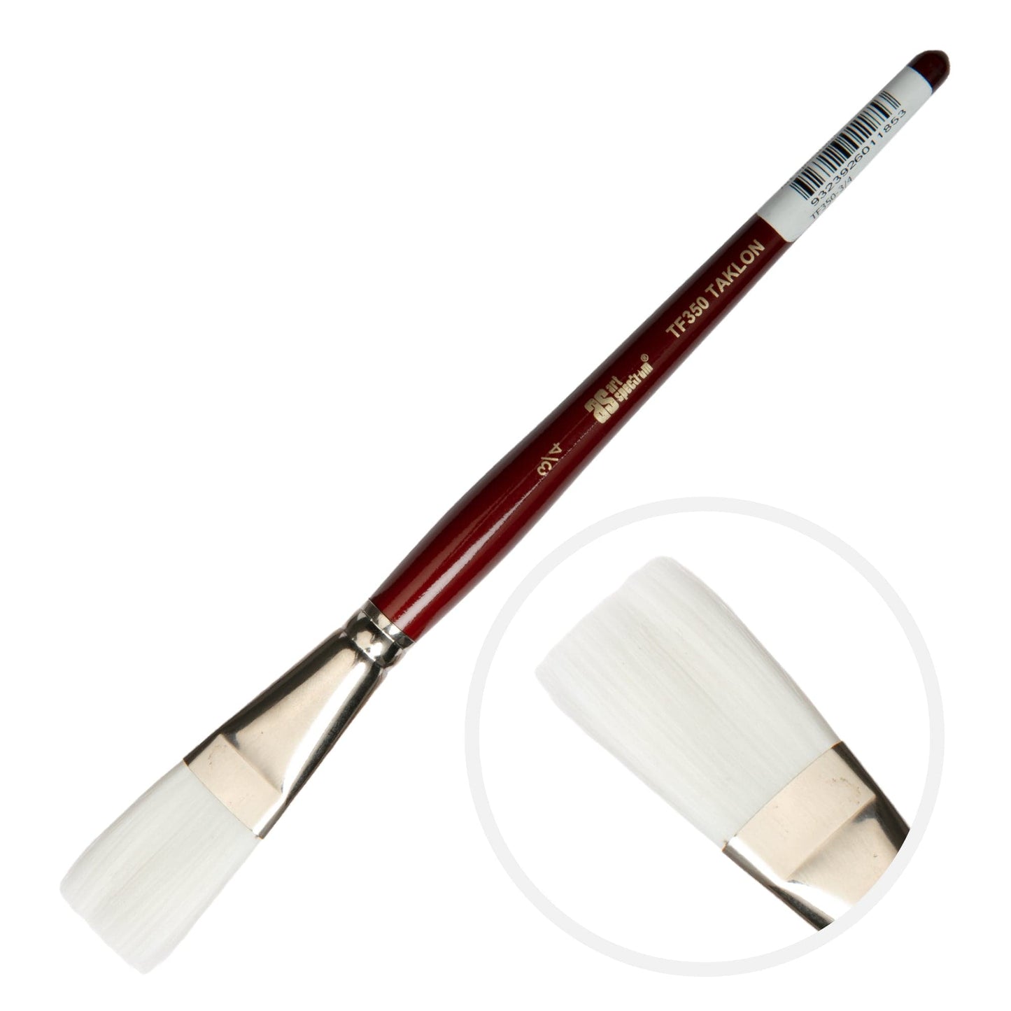 Dark Slate Gray Art Spectrum Brush Series Tf350 White Taklon - Flat Size - 3/4" Paint Brushes