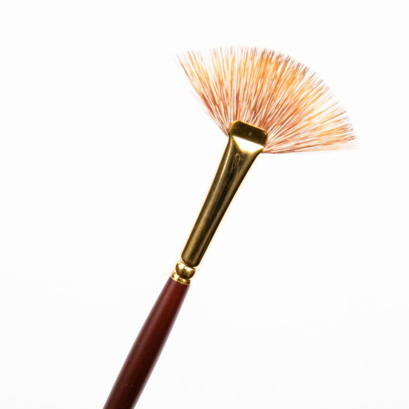 Saddle Brown Art Spectrum Brush Imitation Mongoose - Fan Size - 2 Paint Brushes
