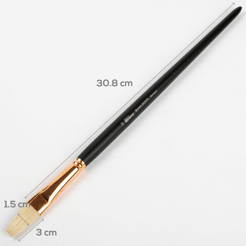 White Smoke Art Spectrum Brush Series 2000 Interlocked Chungking Bristle - Flat Size - 8 Paint Brushes
