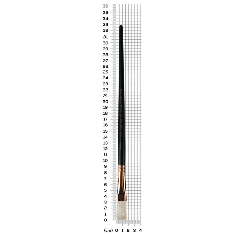 Dark Gray Art Spectrum Brush Series 2000 Interlocked Chungking Bristle - Flat Size - 8 Paint Brushes