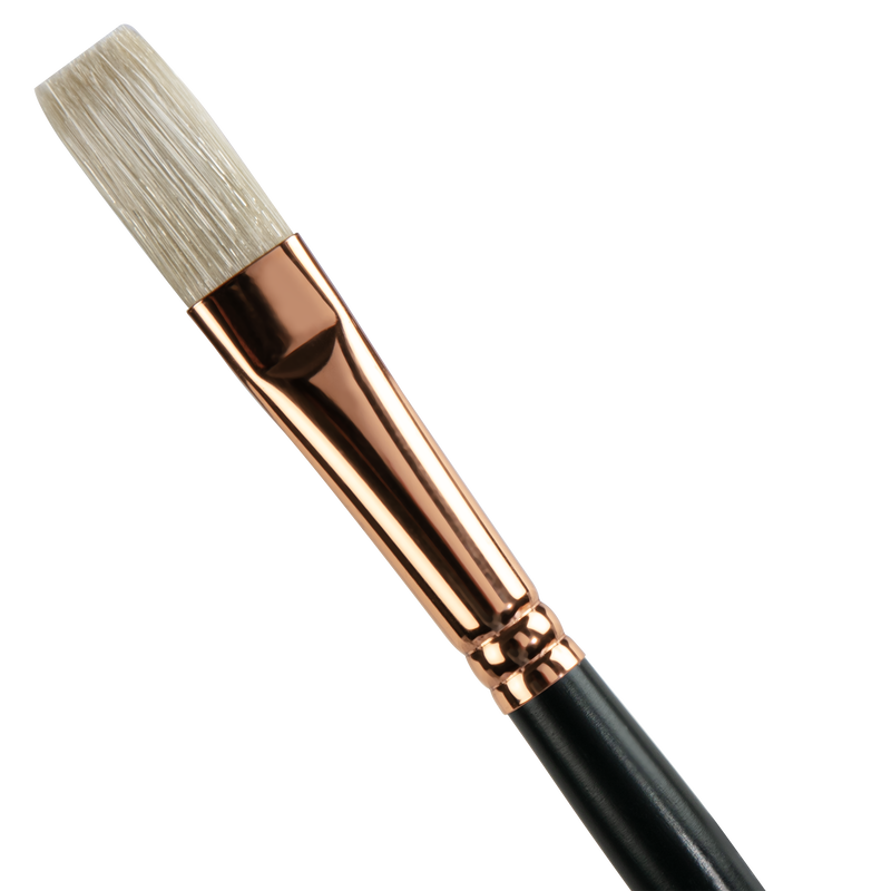 Rosy Brown Art Spectrum Brush Series 2000 Interlocked Chungking Bristle - Flat Size - 8 Paint Brushes
