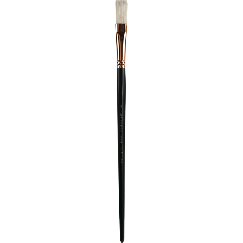 Gray Art Spectrum Brush Series 2000 Interlocked Chungking Bristle - Flat Size - 8 Paint Brushes